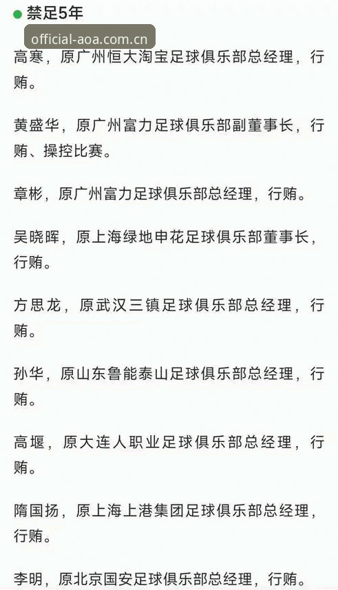 3个关键角度解读足协第三批禁足名单，AOA体育平台带你深入赛事变革